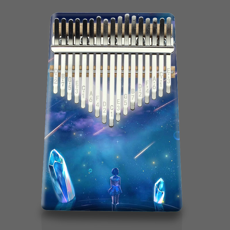Musical Instrument Sounds - 17-Tone Kalimba Color Thumb Piano Beginner