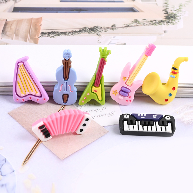 10pcs Cartoon Kawaii Resin Min - đánh giá và giá Musical Instrument Jewelry