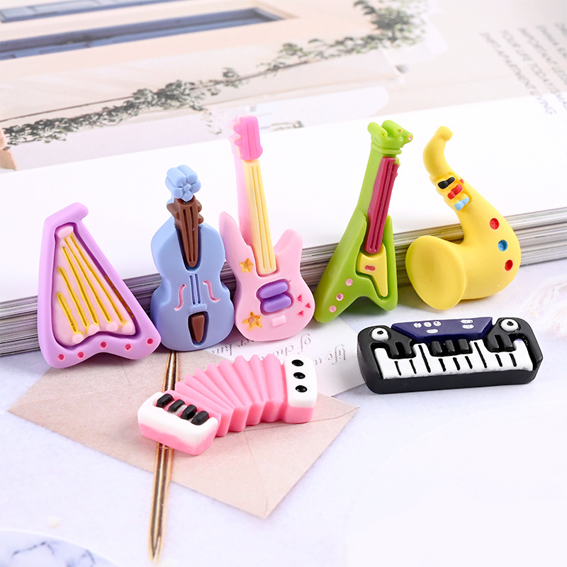 10pcs Cartoon Kawaii Resin Min - đánh giá và giá Musical Instrument Jewelry
