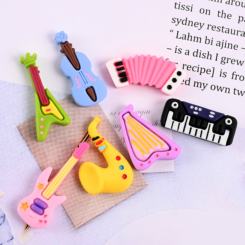 10pcs Cartoon Kawaii Resin Min - đánh giá và giá Musical Instrument Jewelry