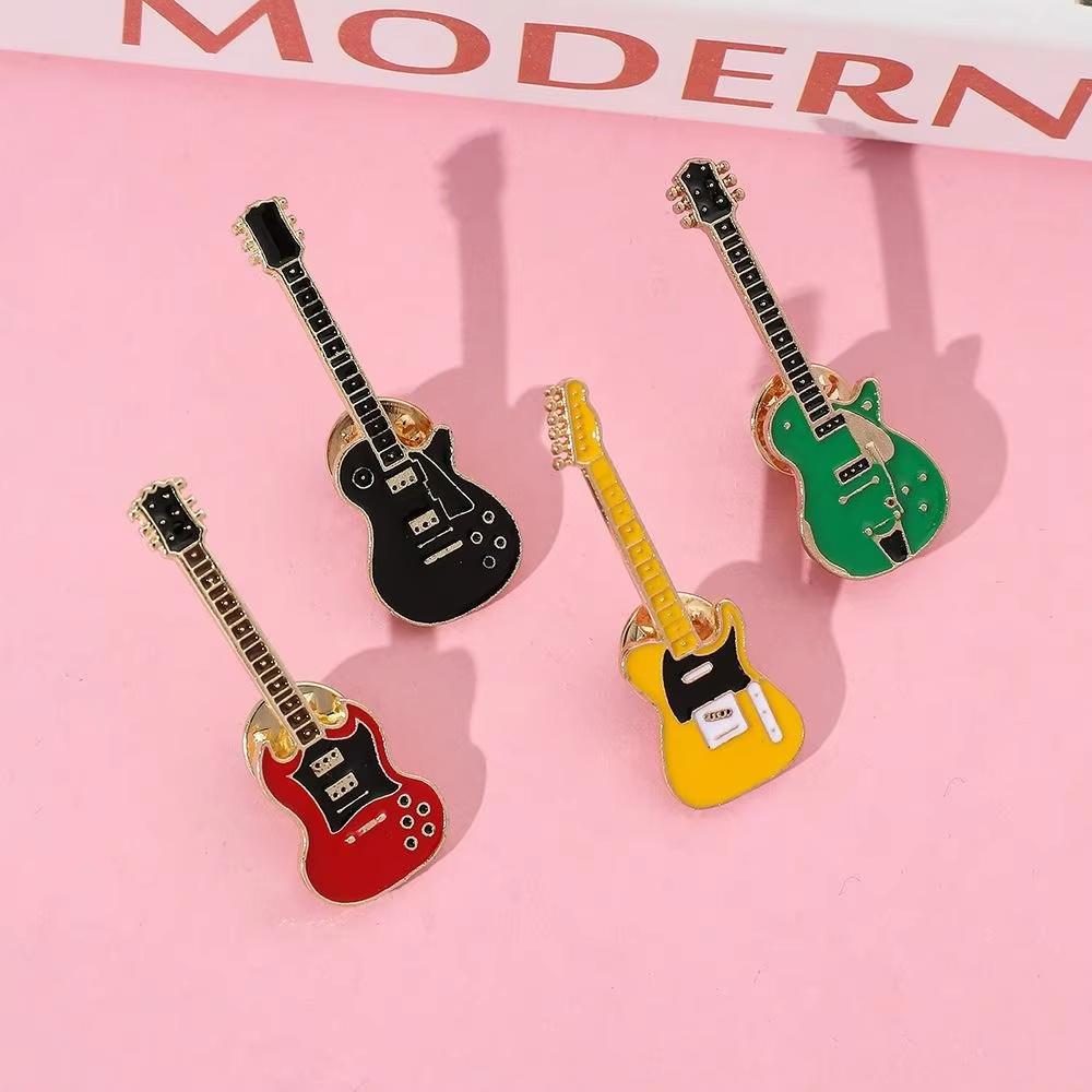 Vintage Metal Enamel Guitar Br - đánh giá và giá Musical Instrument Symbols