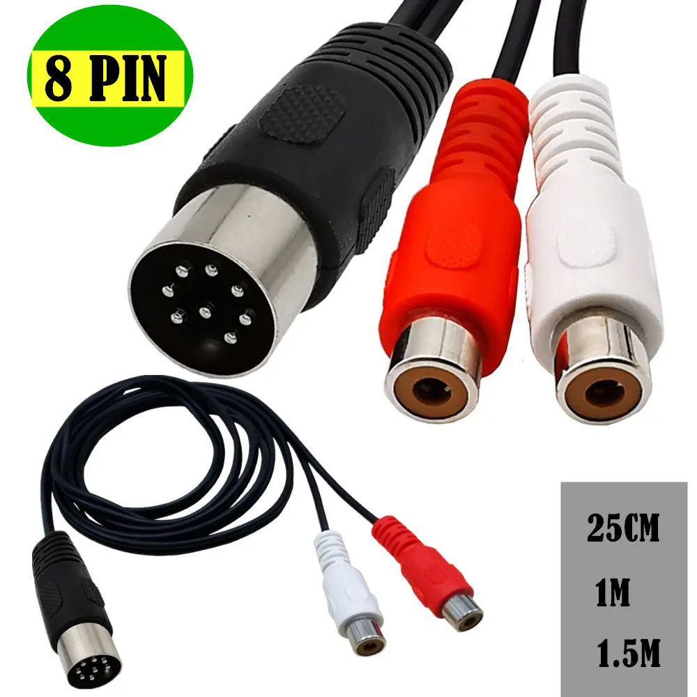 Din 8 Pin to 2RCA Cable 8Pin D - đánh giá và giá Musical Instrument Symbols