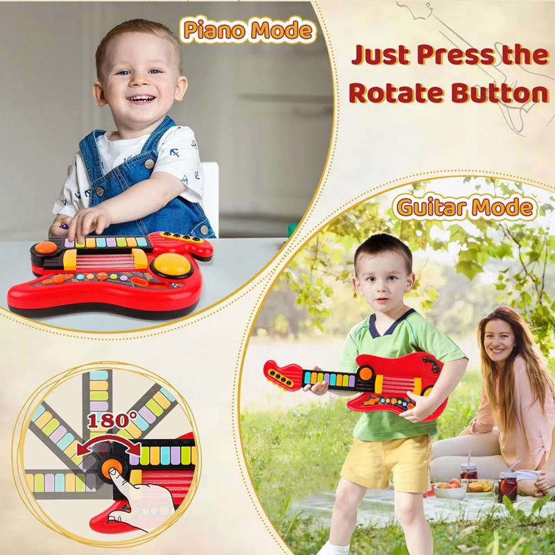 2 In 1 Electric Kids Guitar To - đánh giá và giá Musical Instrument Harmonium