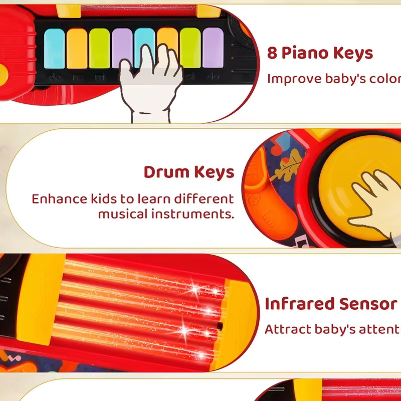 2 In 1 Electric Kids Guitar To - đánh giá và giá Musical Instrument Harmonium