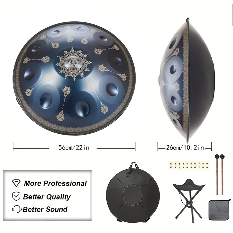 10 Notes Handpan Drum 22 Inch  - đánh giá và giá Musical Instrument Sounds
