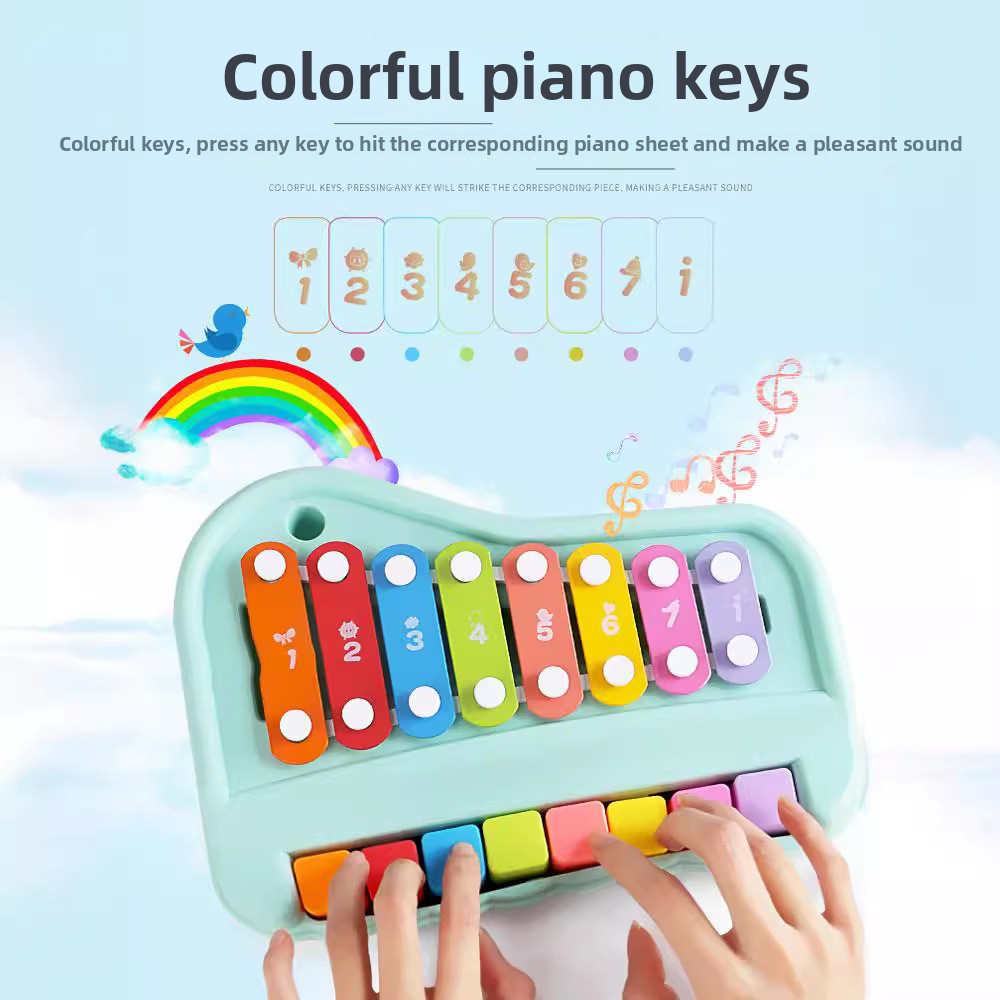8-Note Xylophone Piano 2-in-1  - đánh giá và giá Musical Instrument Harmonium