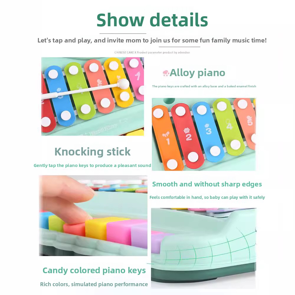 8-Note Xylophone Piano 2-in-1  - đánh giá và giá Musical Instrument Harmonium
