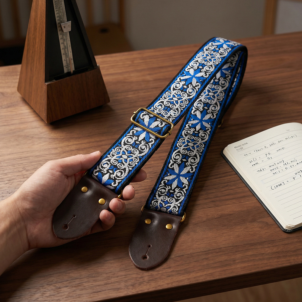 Embroidered Print Guitar Strap - đánh giá và giá Musical Instrument Sounds
