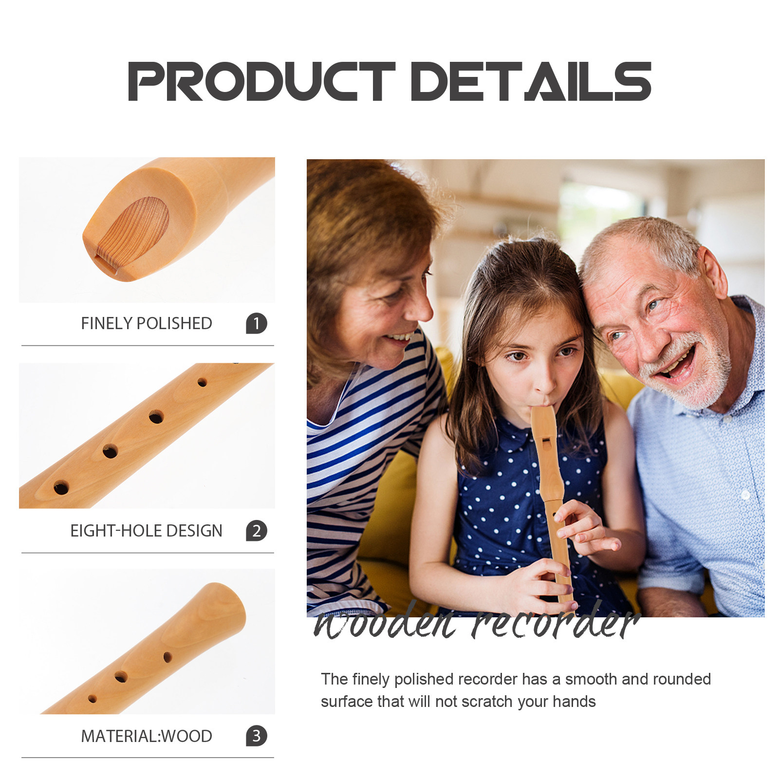 1Set 8-Hole German Recorder St - đánh giá và giá Musical Instrument German