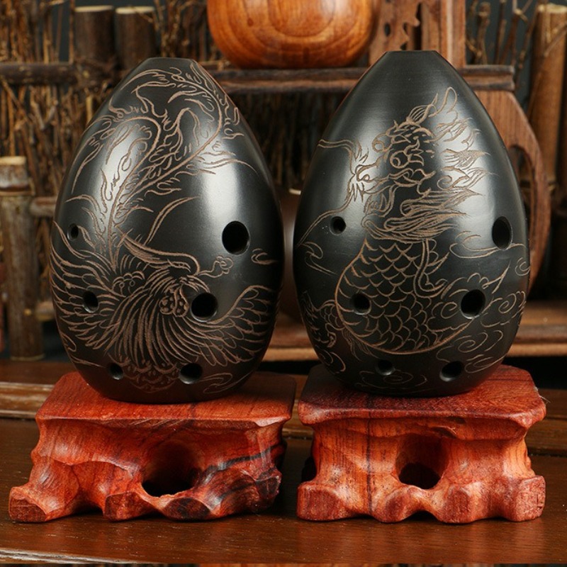 8 Holes Ocarina Black Portable - đánh giá và giá Musical Instrument Harmonium