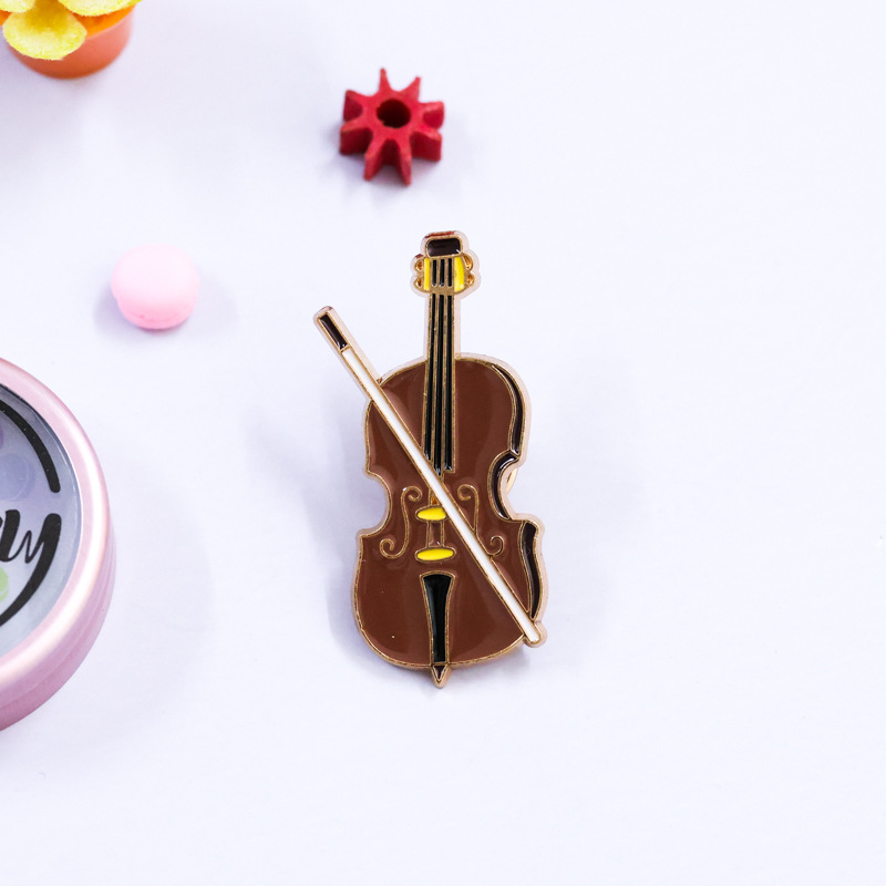 Cartoon Violin Enamel Pin Badg - đánh giá và giá Musical Instrument Symbols
